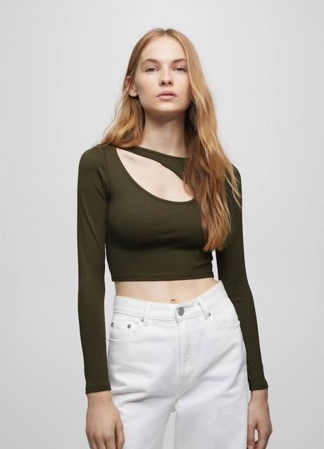 Imagen - Camiseta de manga larga con detalle cut out asimáterico