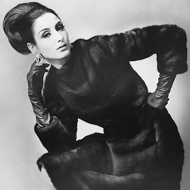 Naty Abascal, en una de las fotografías publicitarias de sus tiempos de modelo en Nueva York. 