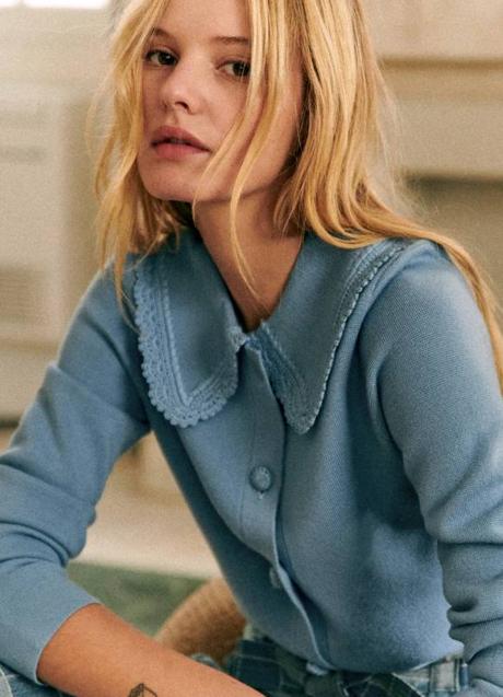 Imagen - Chaqueta de punto con cuello claudine de crochet