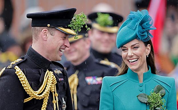 Kate Middleton y el príncipe Guillermo en una imagen captada en día de San Patricio.