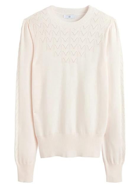 Imagen - Jersey blanco troquelado de La Redoute, 29,99€.