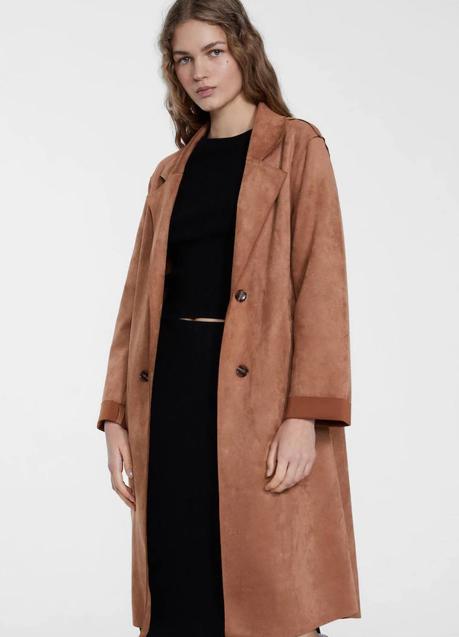 Imagen - Chaqueta larga efecto antelina