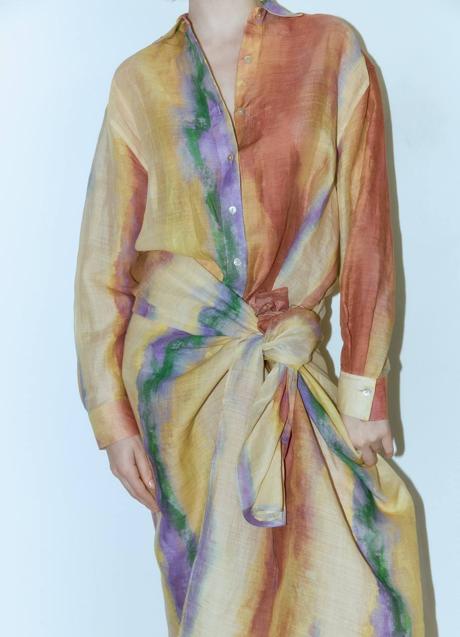 Imagen - Camisa de ramio con print degradado multicolor