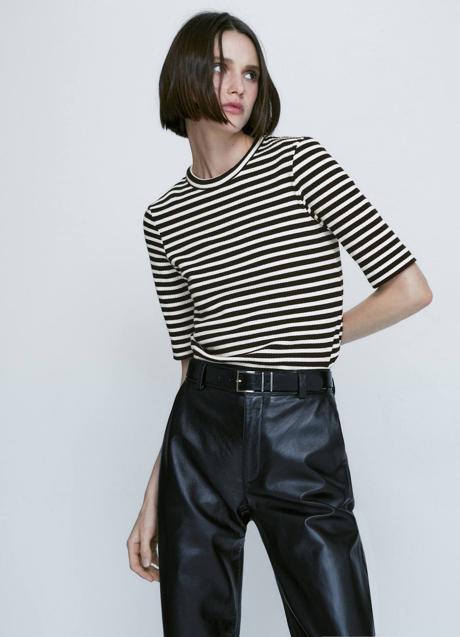 Imagen - Camisa con estampado de rayas básica