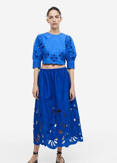 Imagen - Conjunto veraniego con detalles bordados azul