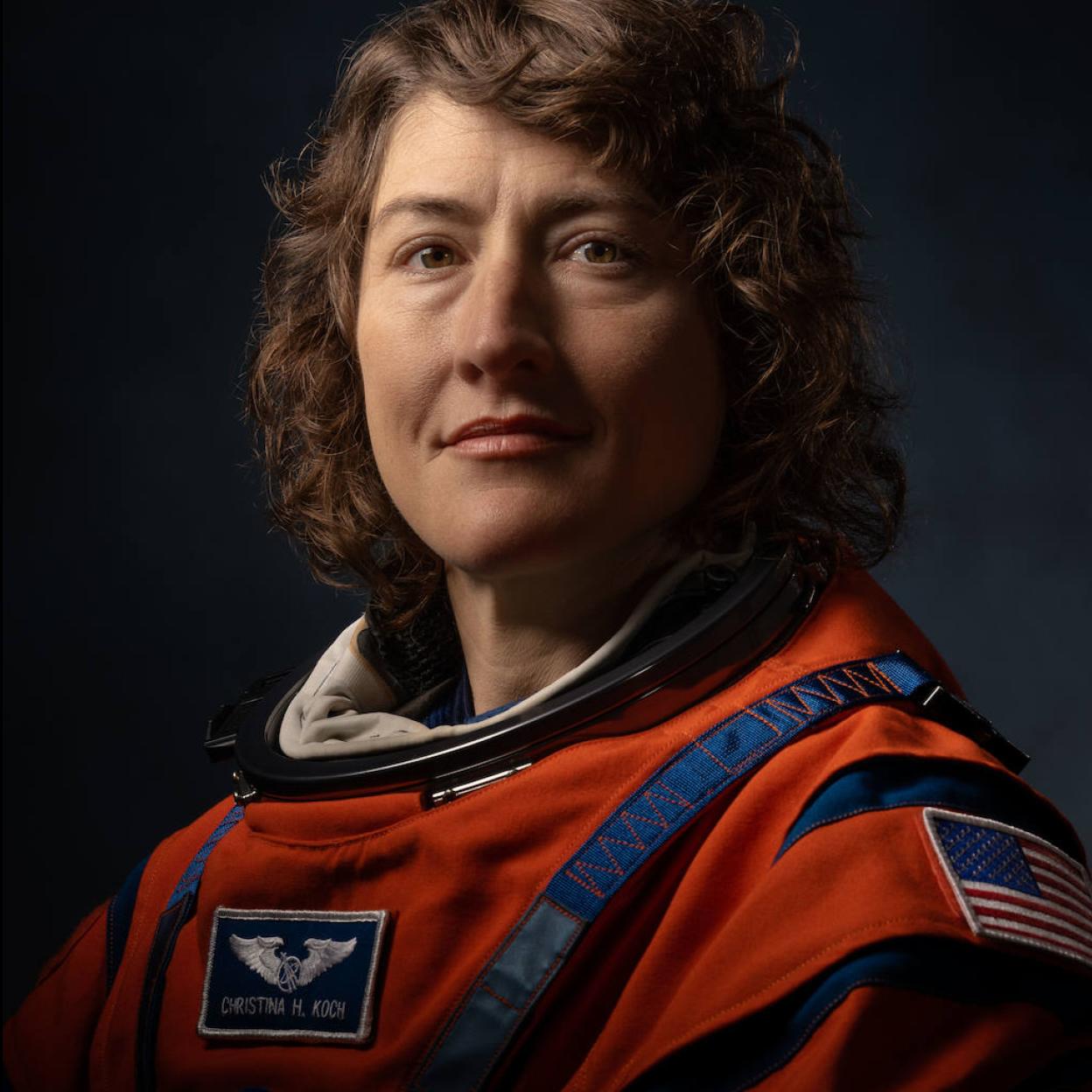 Retrato de la astronauta Christina Koch.