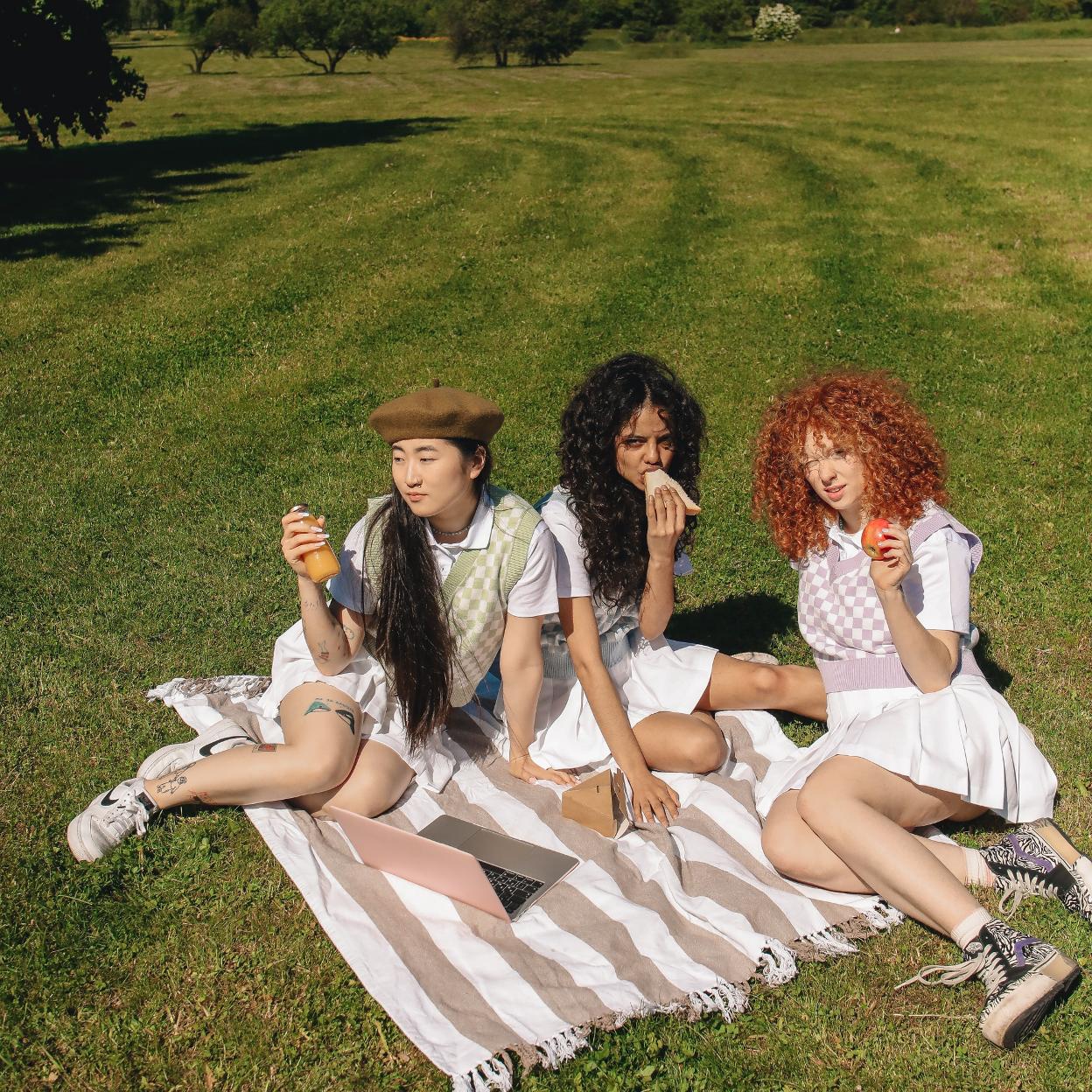 Muejres haciendo un picnic