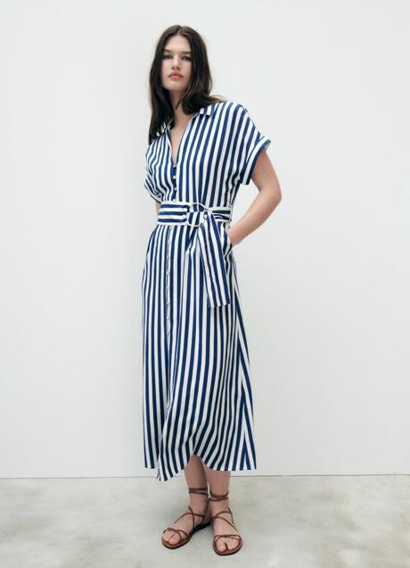 Imagen - Vestido estampado de rayas de Zara (39,99 euros)