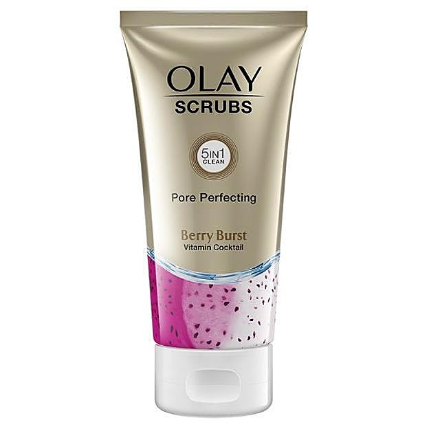 Olay Pore Perfecting Scrub Explosión de Frutos del Bosque.