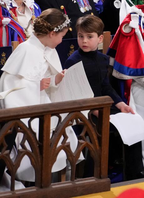 Imagen - El príncipe Louis y la princesa Charlotte en la coronación de Carlos III. Fuente Gtres.