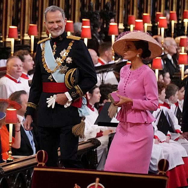 Los reyes de España en la Abadía de Westminster.