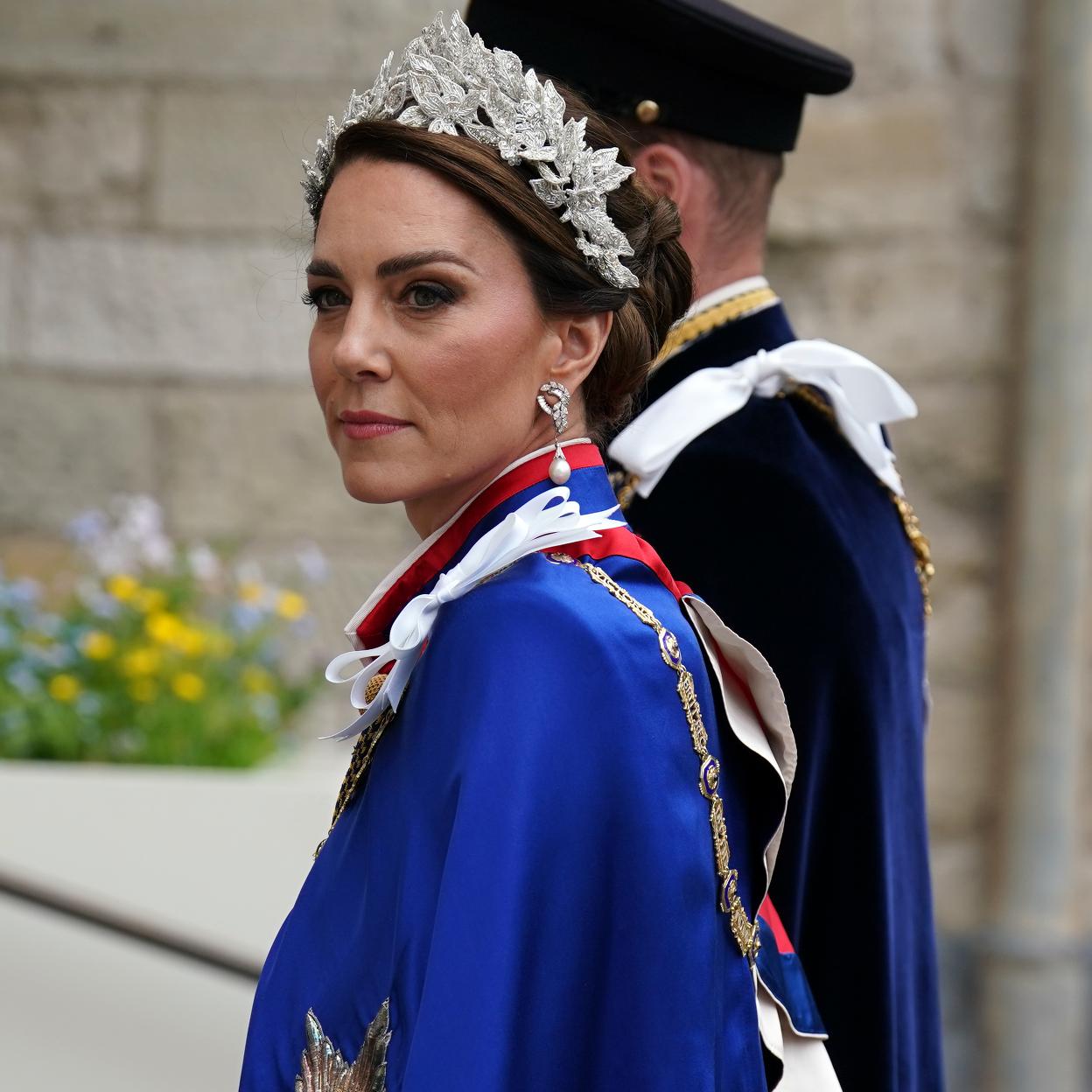 Kate Middleton en la coronación de Carlos III.