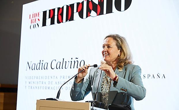 Nadia Calviño, vicepresidenta primera y ministra de Economía y Transformación Digital, en Líderes con Propósito.