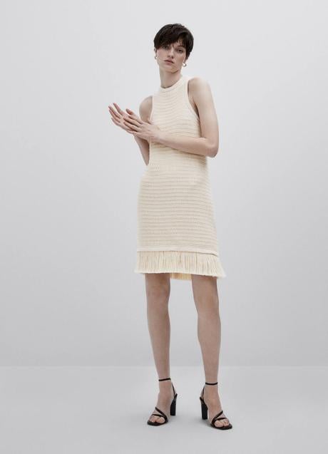 Imagen - Vestido corto de crochet con flecos