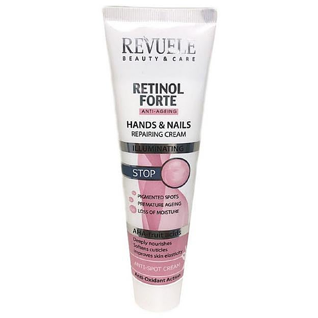 Crema de manos y uñas con retinol de Revuele.