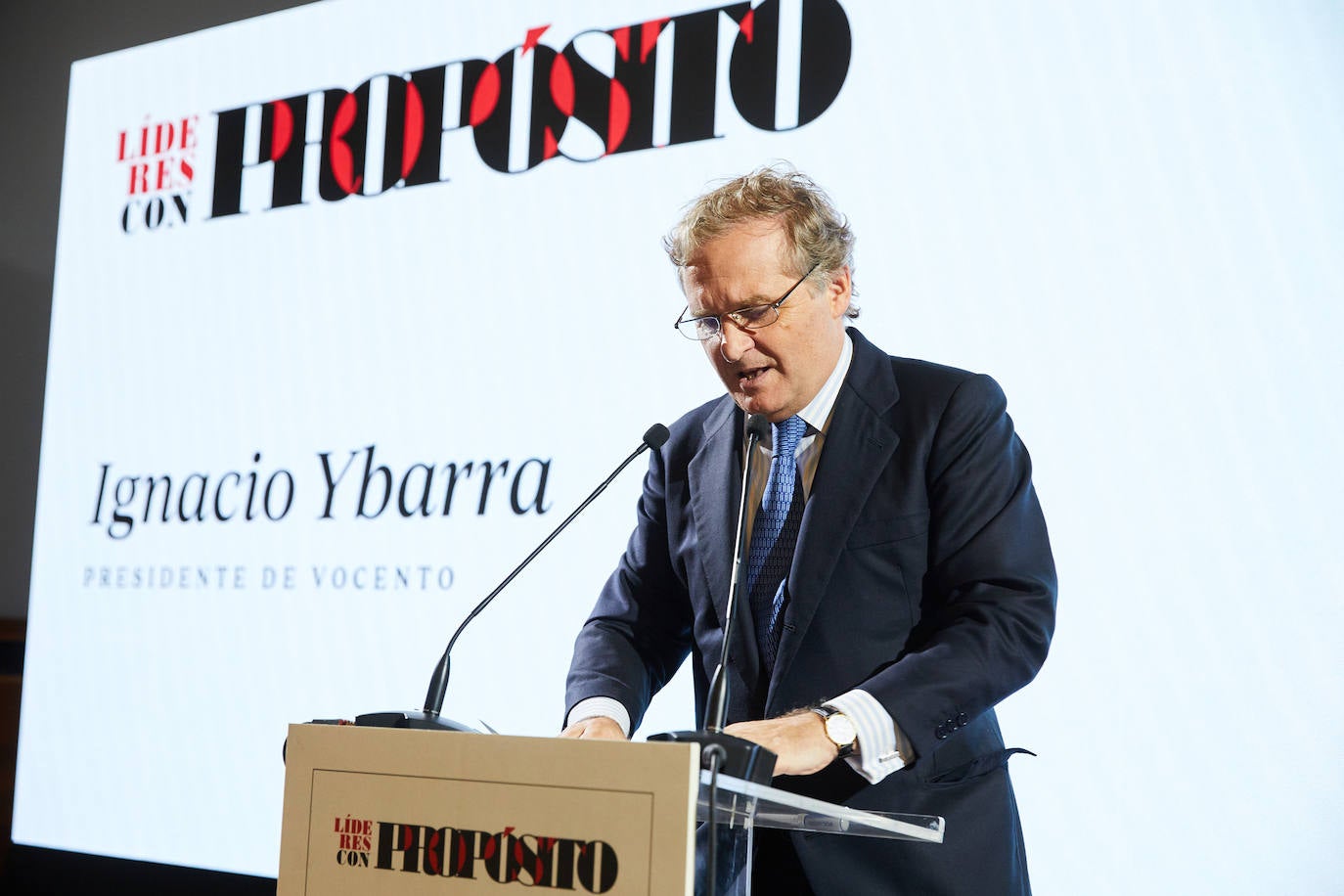 Ignacio Ybarra, presidente de Vocento, durante el acto de bienvenida de Líderes con Propósito.