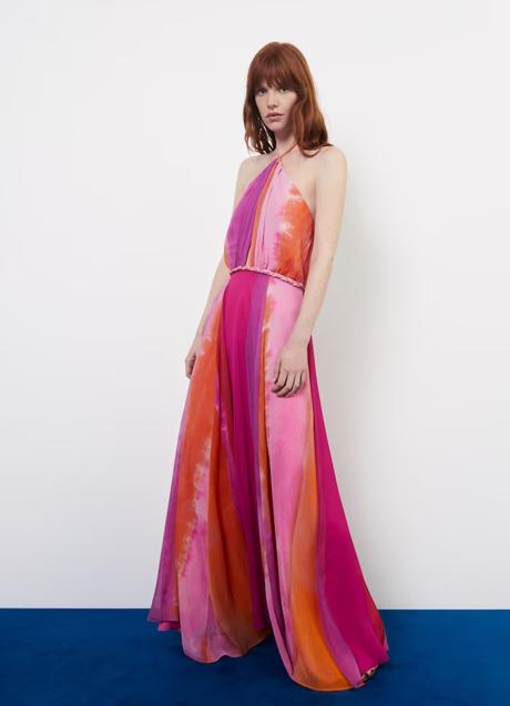 Imagen - Vestido multicolor con escote halter de Tintoretto. Foto: El Corte Inglés.