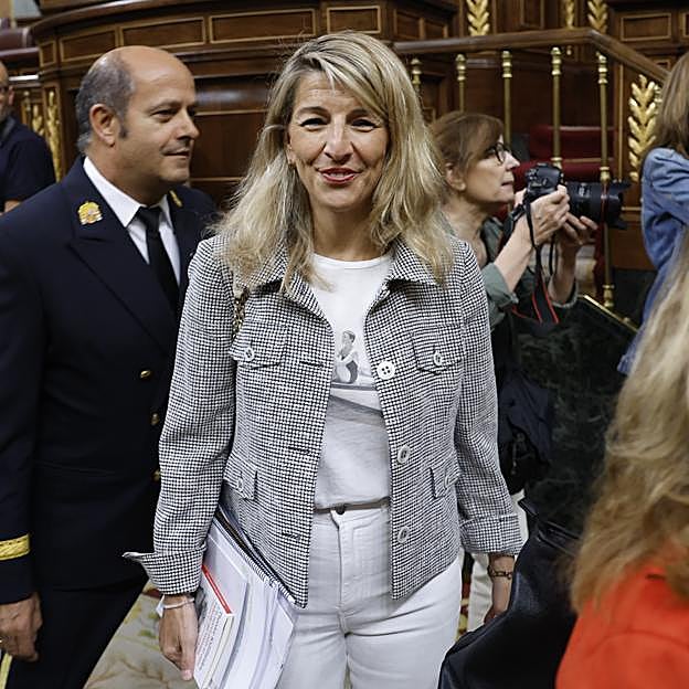 Yolanda Díaz en el Congreso de los Diputados.