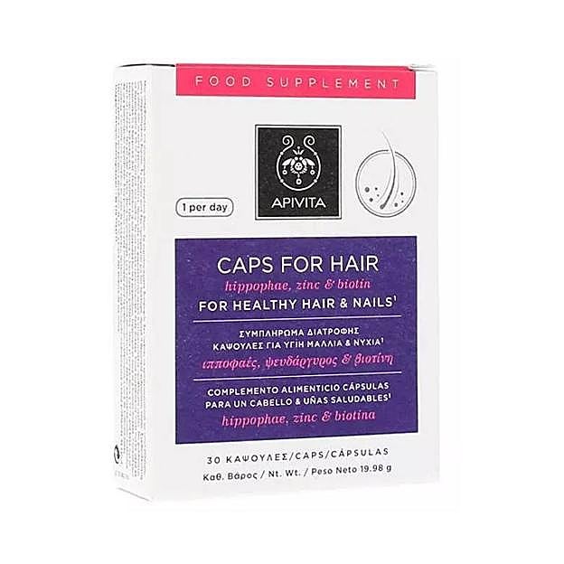 Suplementos para hacer crecer el pelo de Apivita. Precio: 12,67 euros