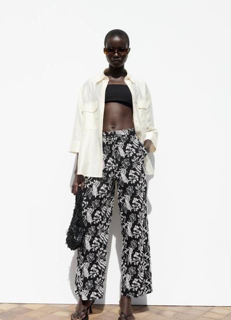 Imagen - Pantalón con bordados de flores