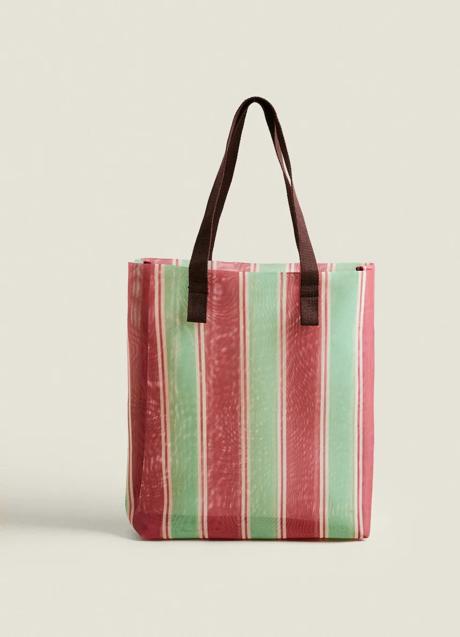 Imagen - Bolso de rayas de Zara Home. Foto: Zara Home.