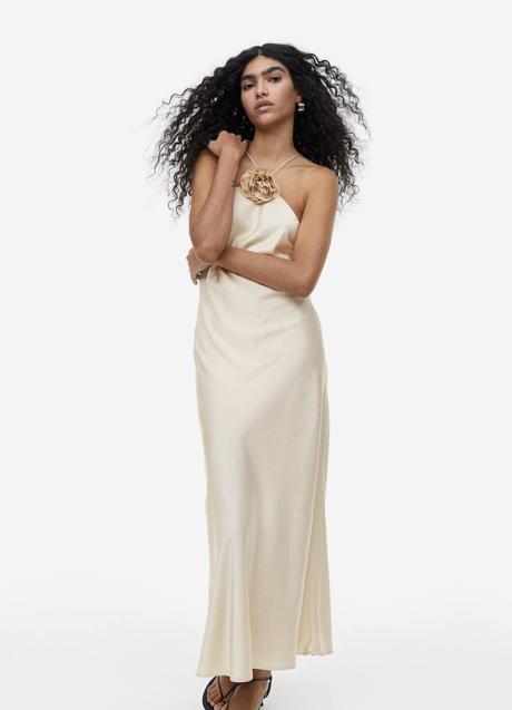 Imagen - Vestido lencero con detalle de flor 3D