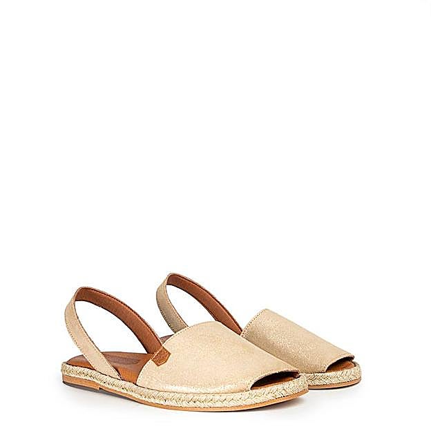 Sandalias menorquinas con detalle de purpurina