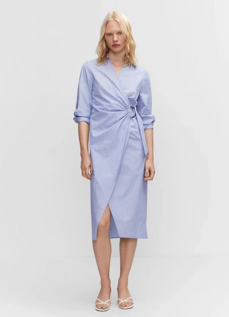 Imagen - Vestido camisero midi a rayas