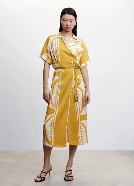 Imagen - Vestido camisero midi con estampado