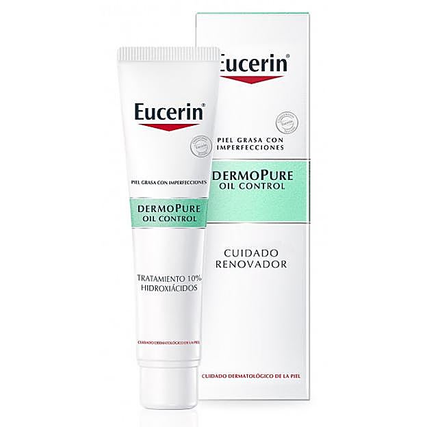 DermoPure Oil Control 10% Hidroxiácidos de Eucerin.