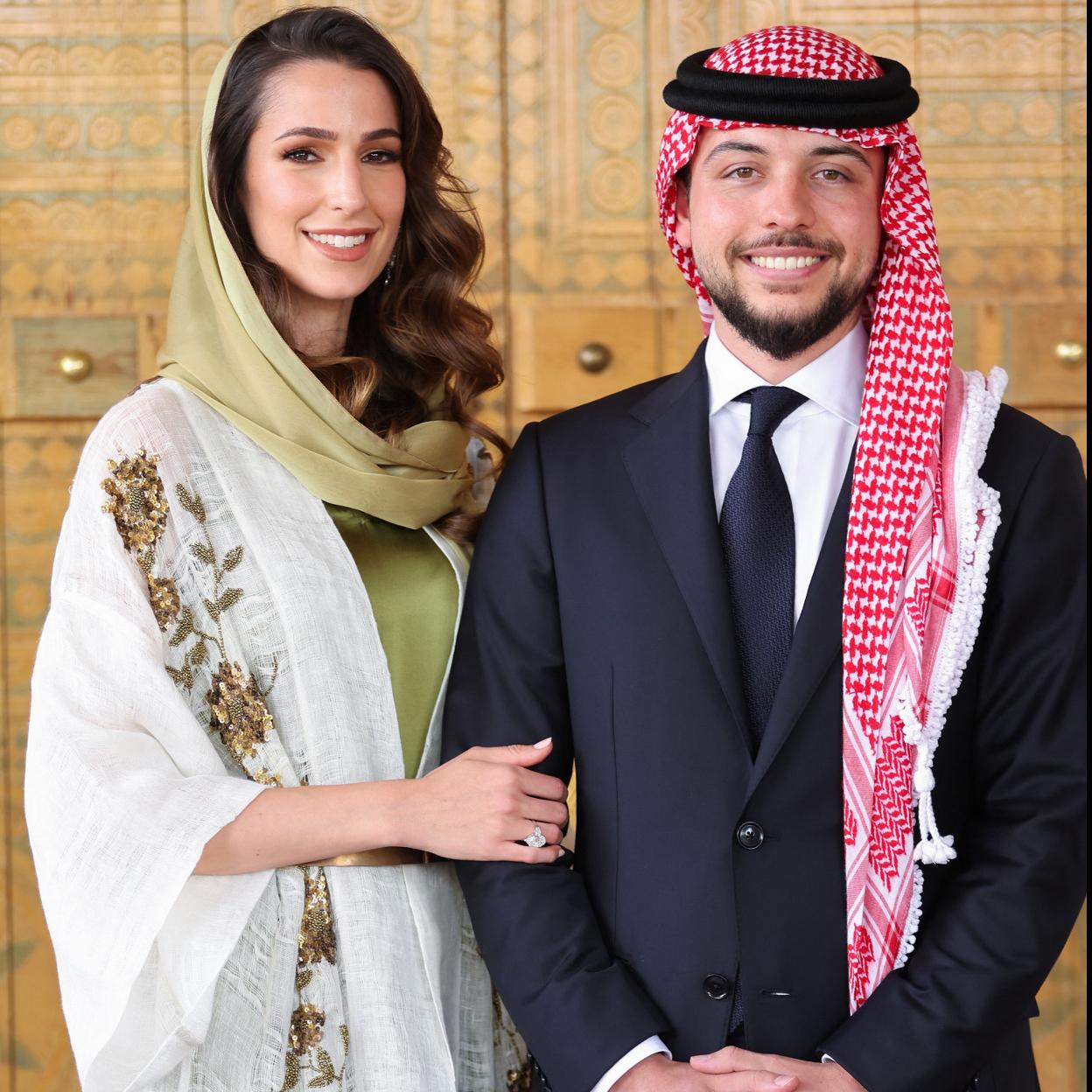 Hussein de Jordania y Rajwa Al Saif