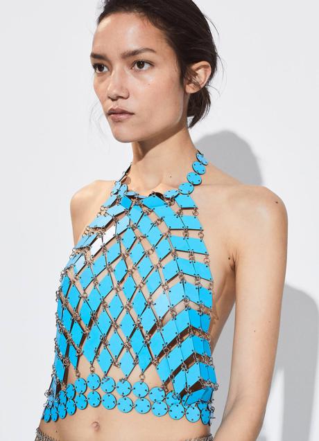 Imagen - Top de lentejuelas color turquesa