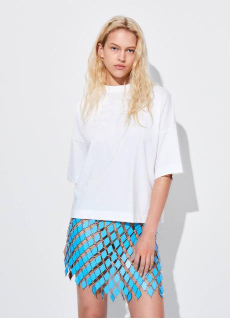 Imagen - Falda corta de lentejuelas en turquesa