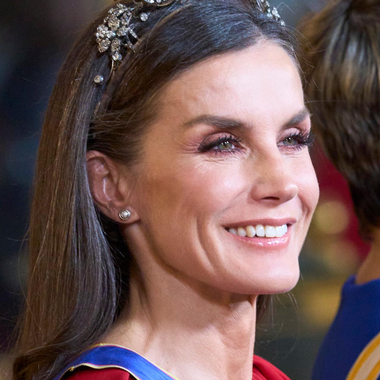 La bonita sonrisa de la reina Letizia.