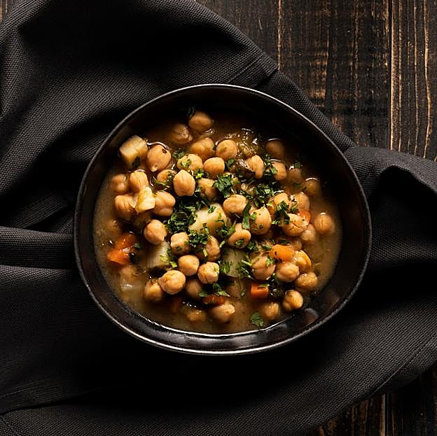 Garbanzos con espinacas.