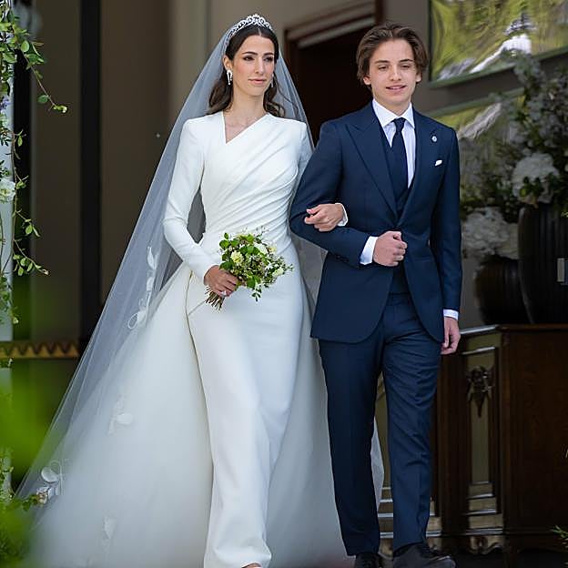 Rajwa Al Saif durante la boda.