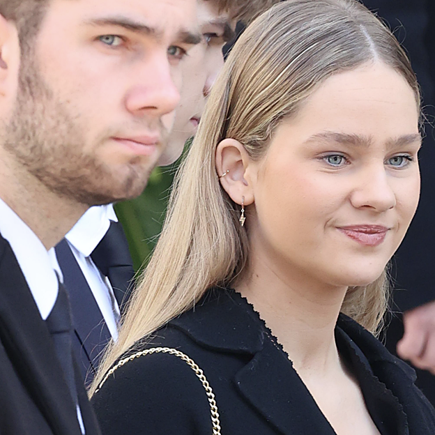 Irene Urdangarin, junto a sus hermanos en el funeral de Constantino de Grecia. 