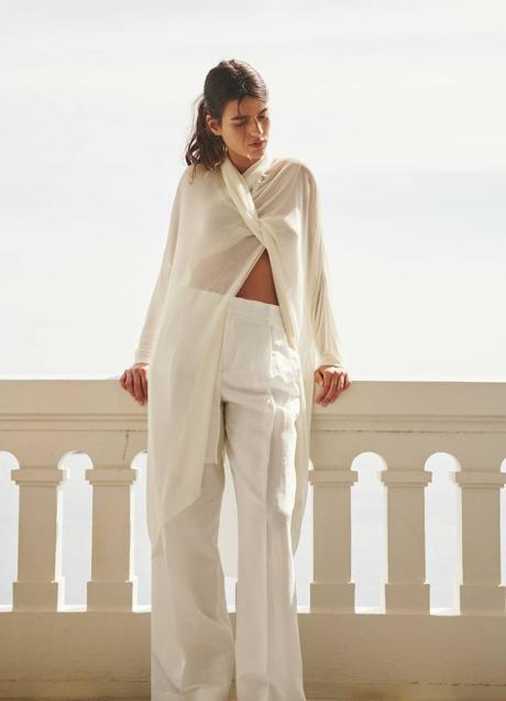 Imagen - Pantalón blanco wide leg de lino