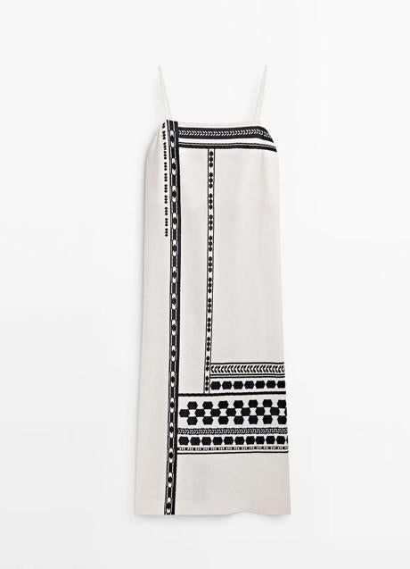 Imagen - Vestido con escote cuadrado de Massimo Dutti. Foto: Massimo Dutti.