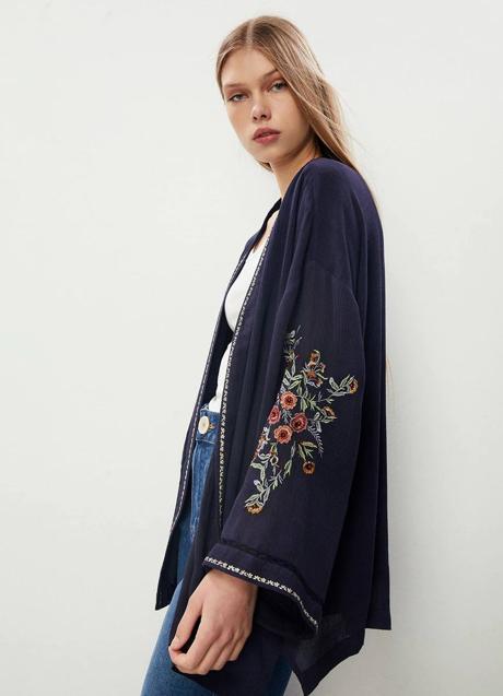 Imagen - Kimono con bordado de flores