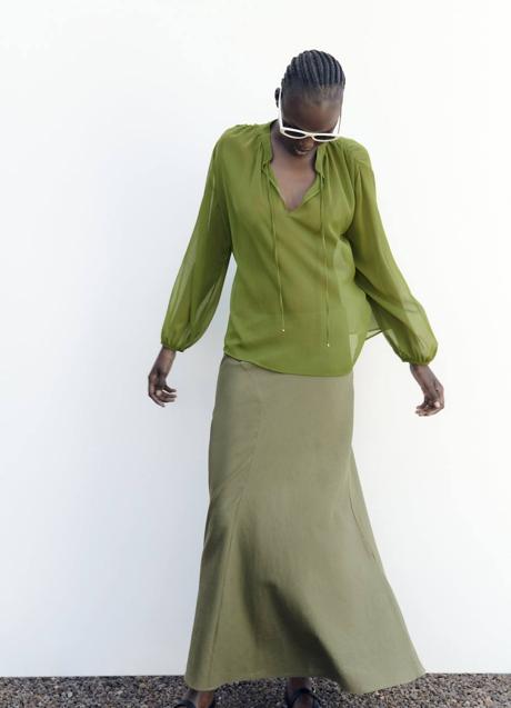 Imagen - Blusa semitransparente verde