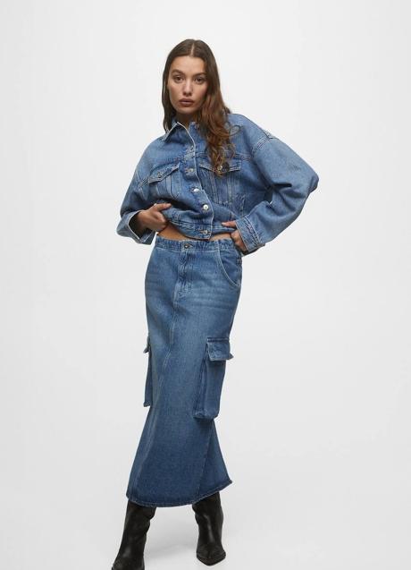 Imagen - Falda larga vaquera tipo cargo