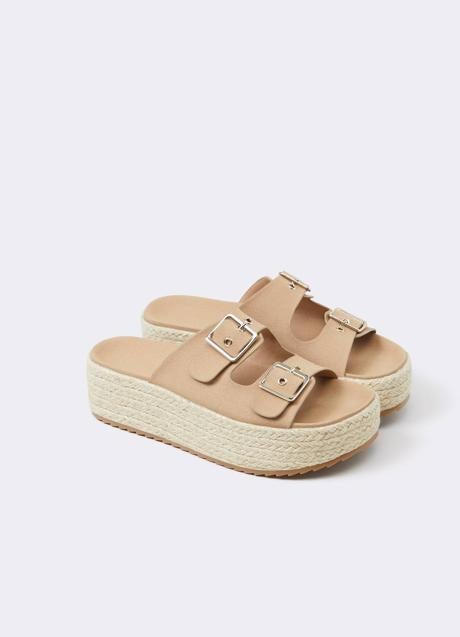 Imagen - Sandalias de hebillas con plataforma de yute
