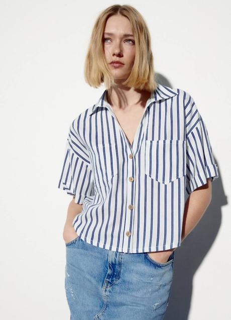 Imagen - Camisa de rayas con manga corta