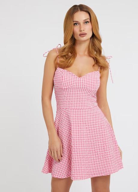 Imagen - Vestido rosa con estampado vichy de Guess, 80 euros.