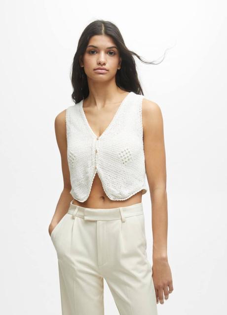 Imagen - Chaleco blanco de crochet