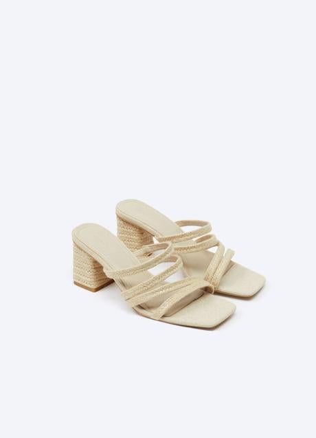 Imagen - Sandalias de tacón cómodo destalonadas en yute