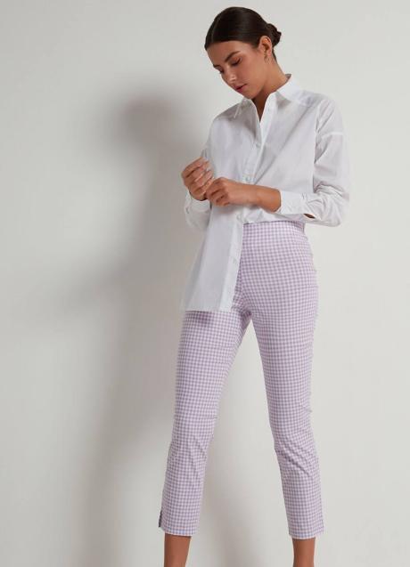 Imagen - Pantalón de vichy con perneras cropped