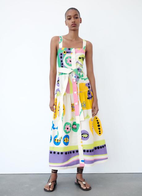 Imagen - Vestido estampado de Zara (49,99 euros)