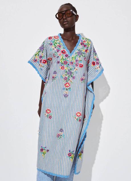 Imagen - Caftán estampado con bordados y abalorios de Parfois